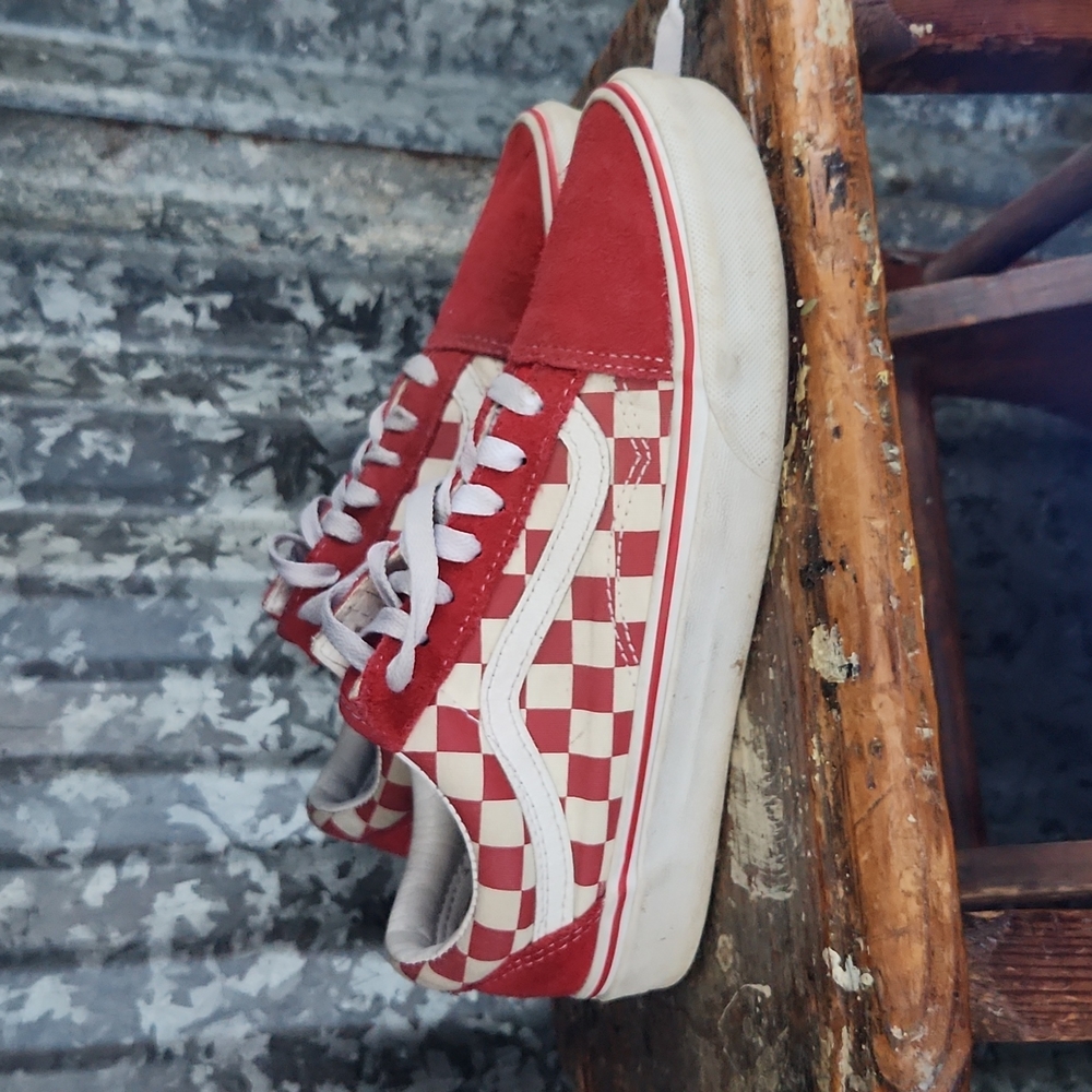 Red Checkered Vans